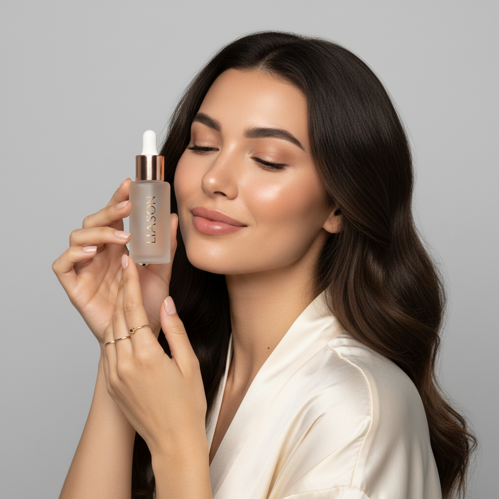 Liaison Scalp Revival Serum – Model Holding Bottle