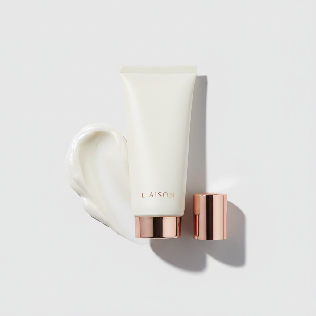 Liaison Revitalizing Body Cream – Open Tube with Cream Texture